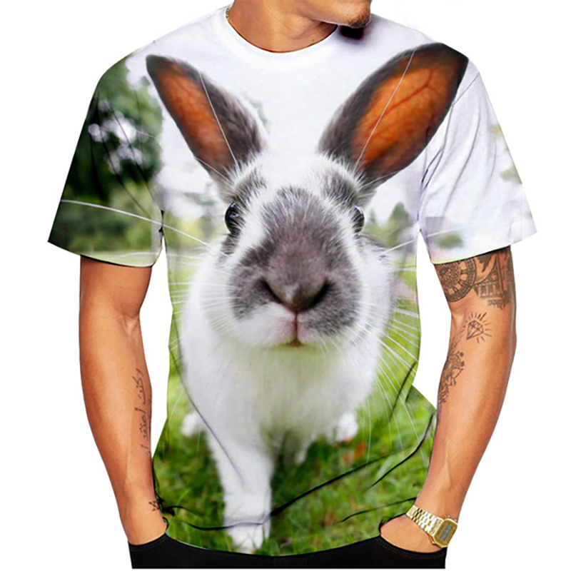 Modne urocze T-shirty z nadruk – 3D Printing Rabbit recenzja i cena