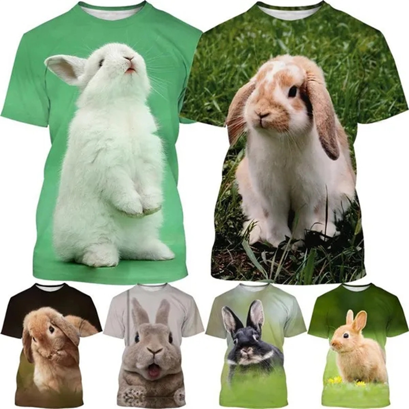 Nowe koszulki 3d słodkie nadru – 3D Printing Rabbit recenzja i cena