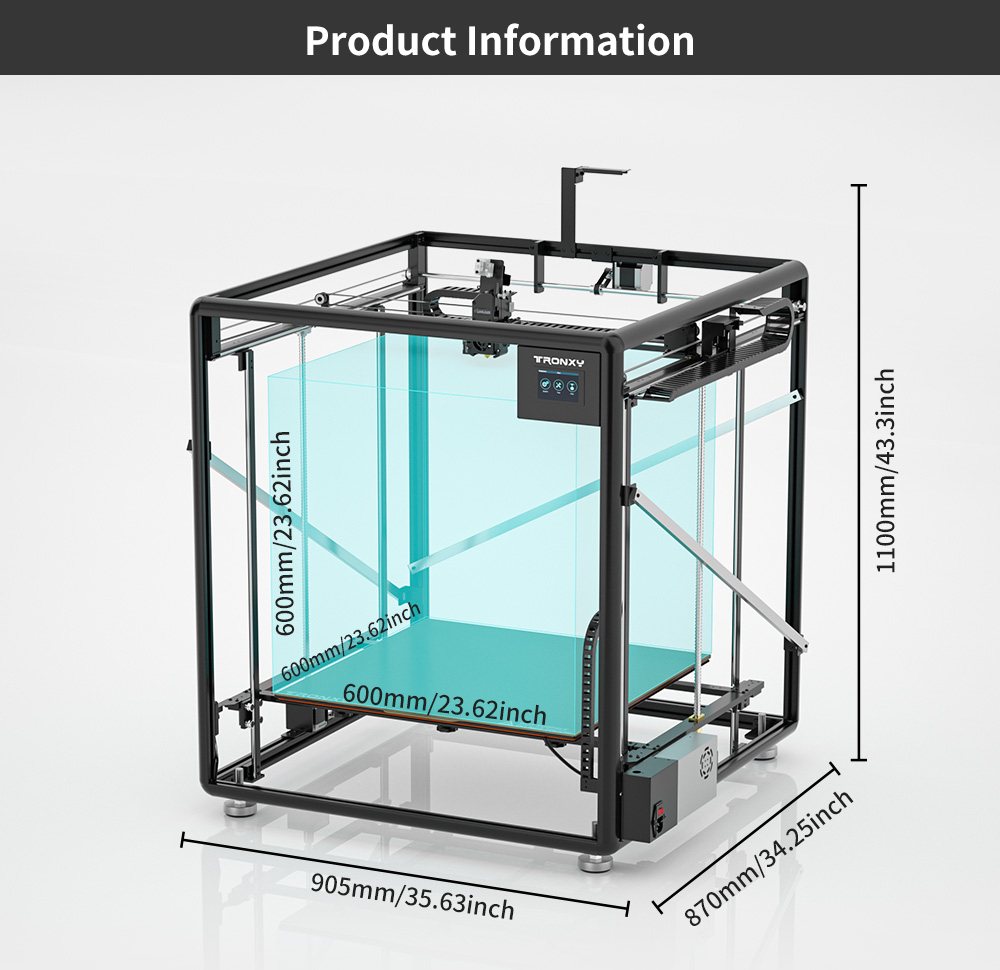 Tronxy VEHO-600 / PRO V3 Duży  – 3D Printing X Y Z Axis recenzja i cena