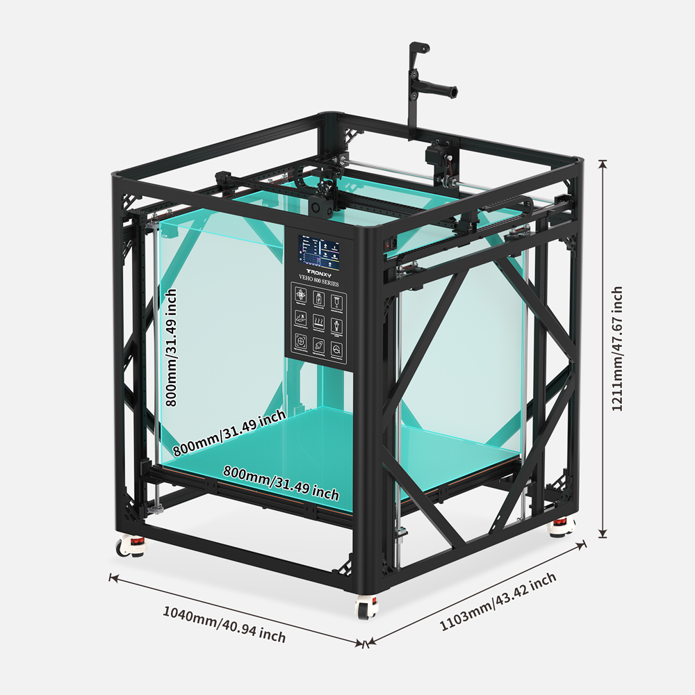Tronxy VEHO-800-12 lub PRO Duż – 3D Printing X Y Z Axis recenzja i cena
