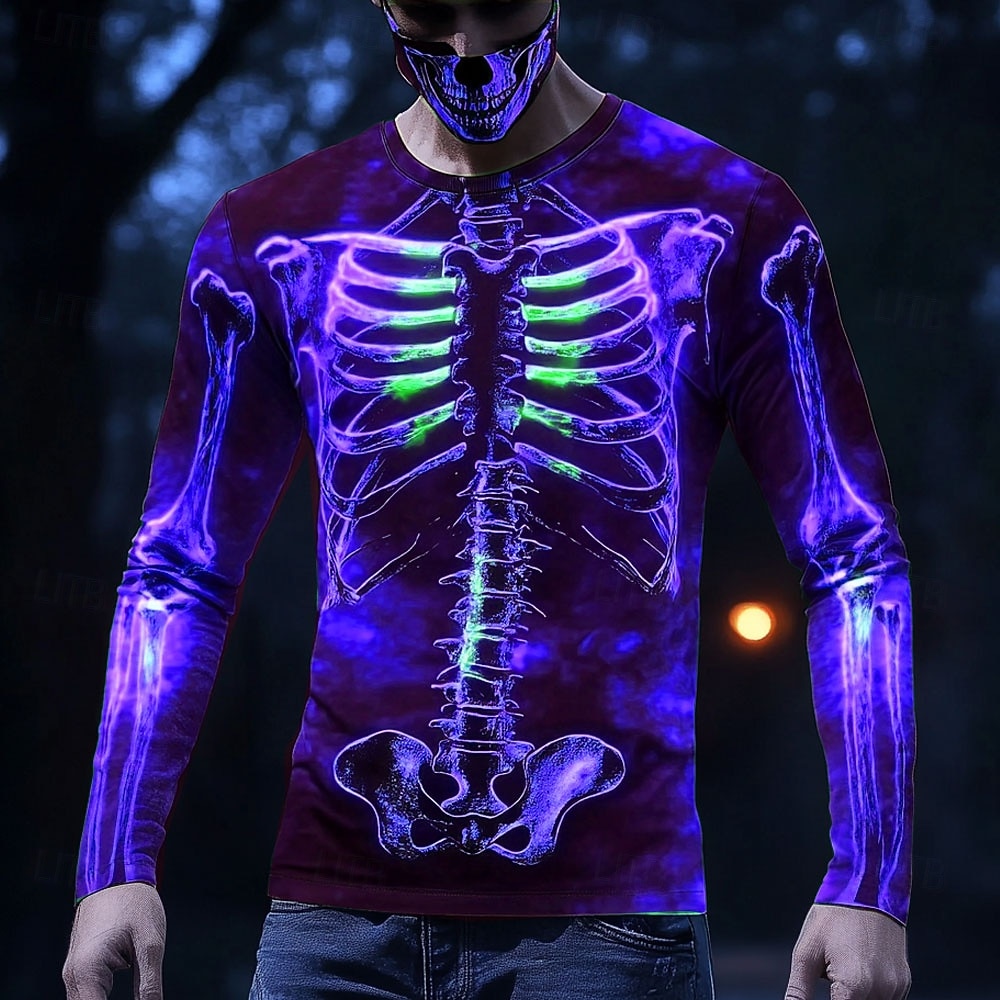 Męska koszulka z długim rękawe – 3D Printing X Ray recenzja i cena