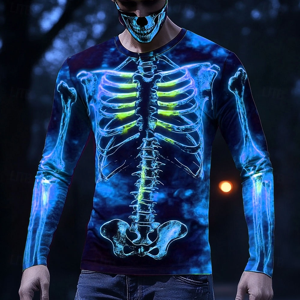 Męska koszulka z długim rękawe – 3D Printing X Ray recenzja i cena