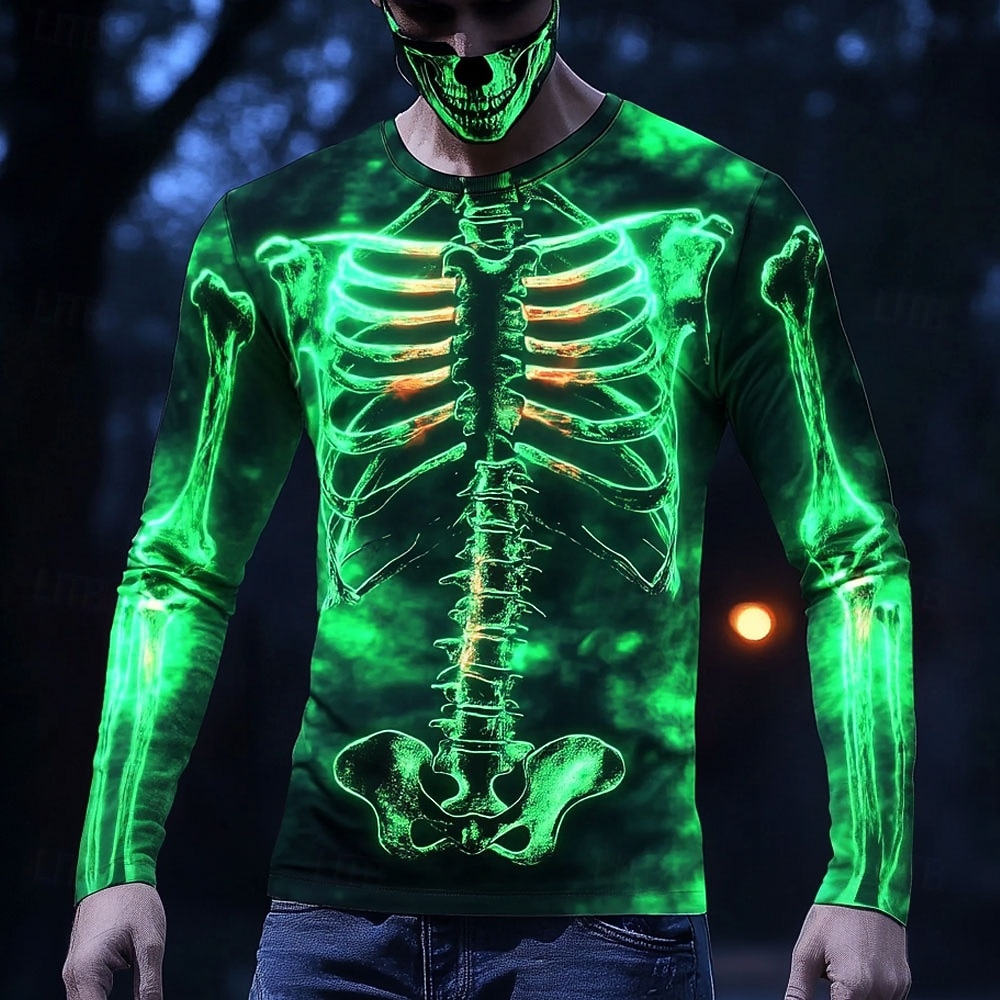 Męska koszulka z długim rękawe – 3D Printing X Ray recenzja i cena